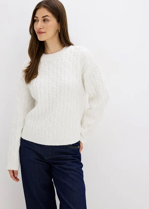 Maglione a trecce, bonprix