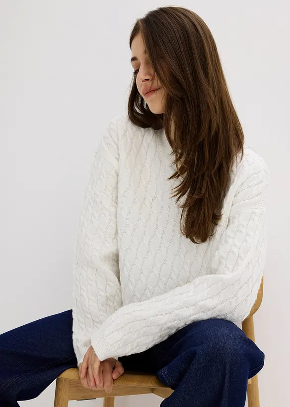 Maglione a trecce, bonprix