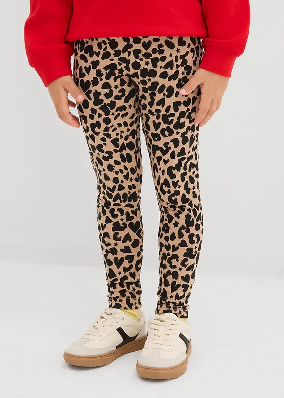 Leggings in misto cotone biologico elasticizzato (pacco da 2), bonprix