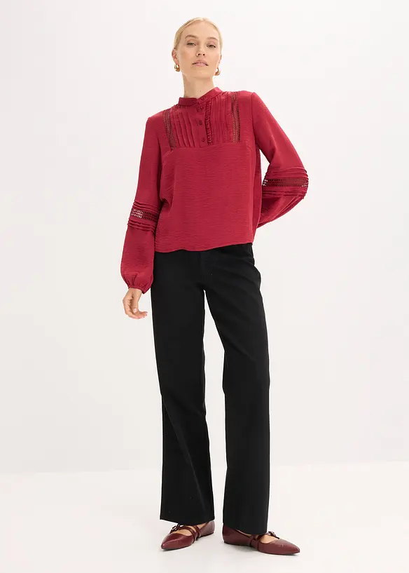 Blusa oversize con raffinati dettagli, bonprix