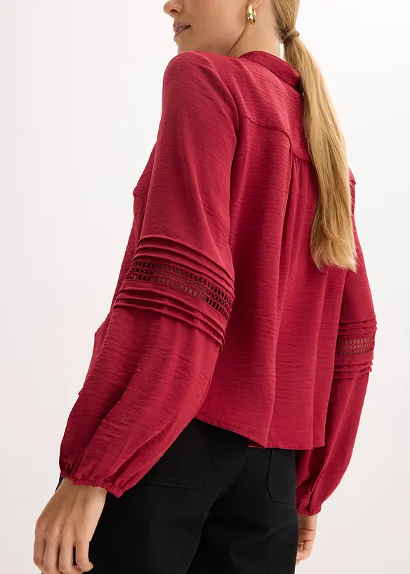 Blusa oversize con raffinati dettagli, bonprix