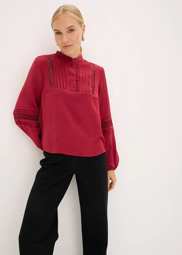 Blusa oversize con raffinati dettagli, bonprix