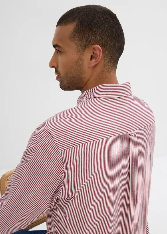Camicia a maniche lunghe in puro cotone, regular fit, bonprix