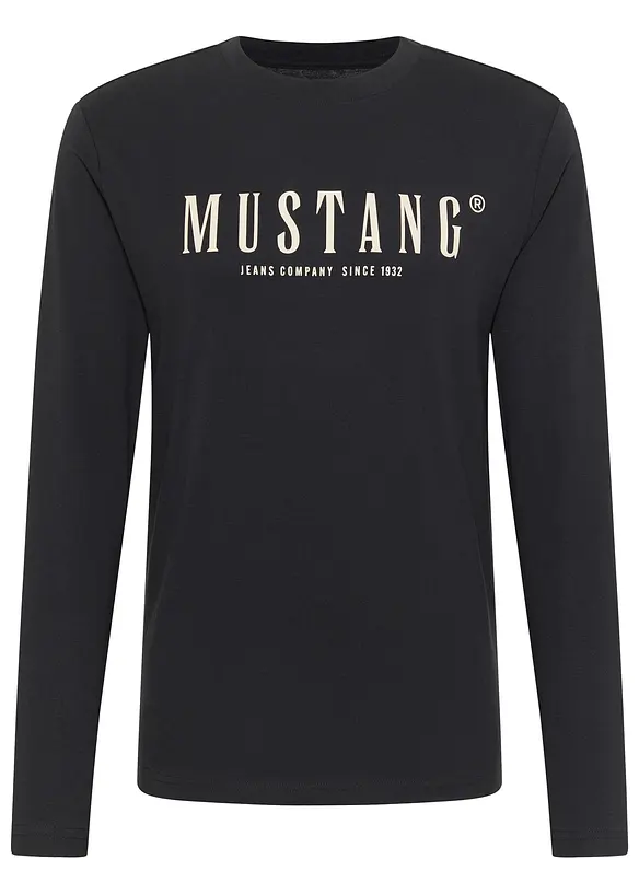 Maglia a maniche lunghe Mustang Asheville in puro cotone, Mustang Jeans