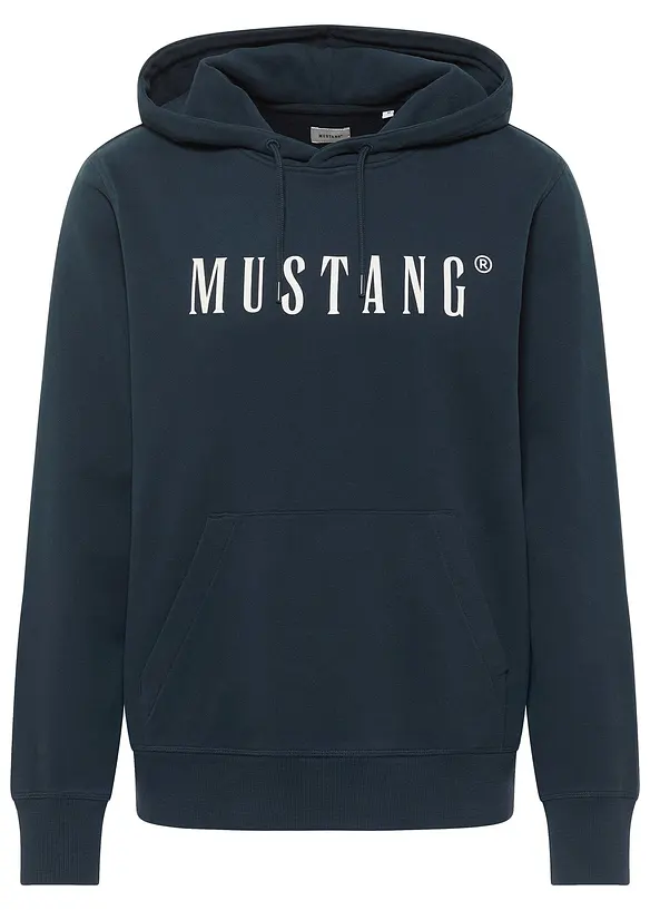 Felpa con cappuccio Mustang Bronson in puro cotone biologico, Mustang Jeans