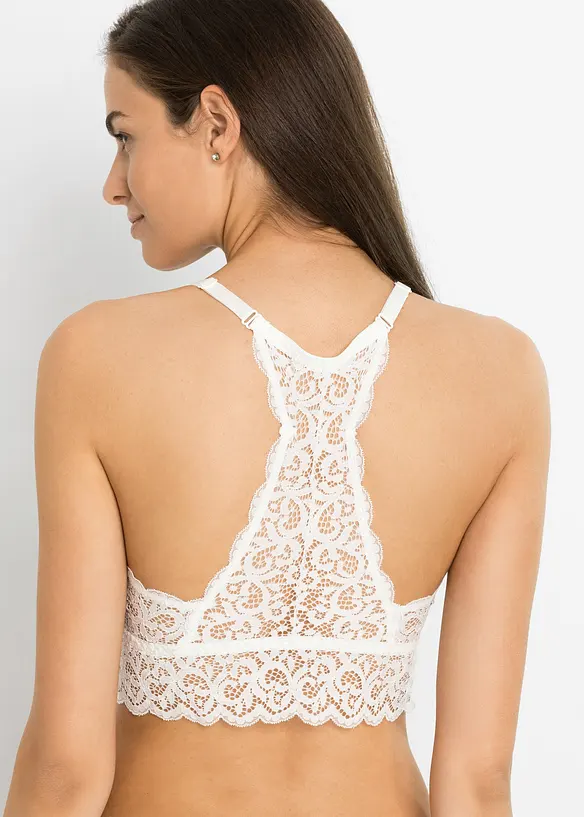 Reggiseno a bustier in pizzo elasticizzato, bonprix