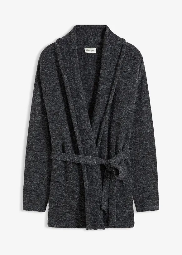 Cardigan in filato peloso morbido, bonprix