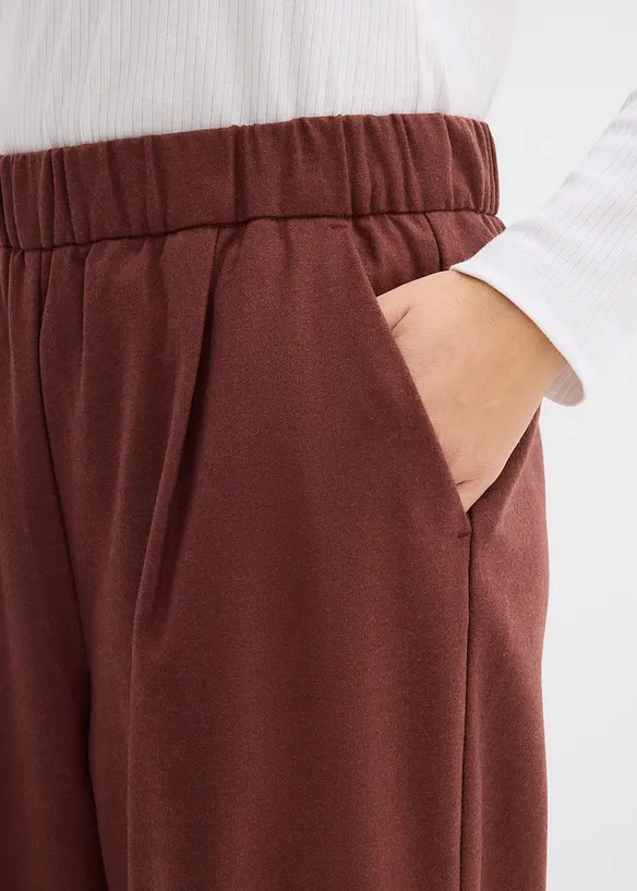 Pantaloni larghi in simil lana, bonprix