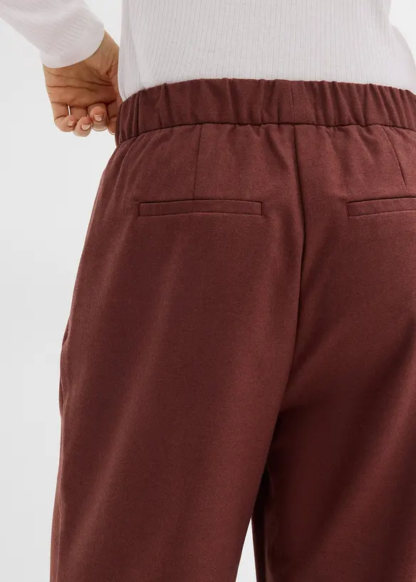 Pantaloni larghi in simil lana, bonprix