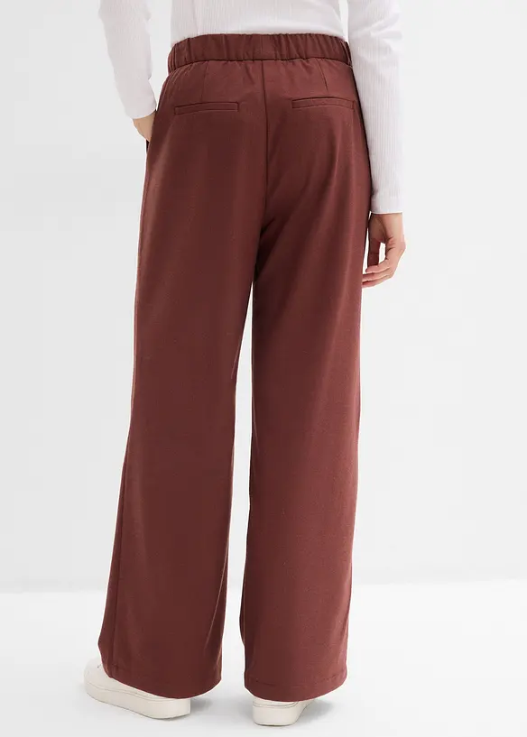 Pantaloni larghi in simil lana, bonprix