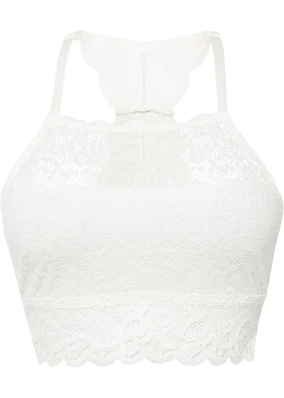 Reggiseno a bustier in pizzo elasticizzato, bonprix