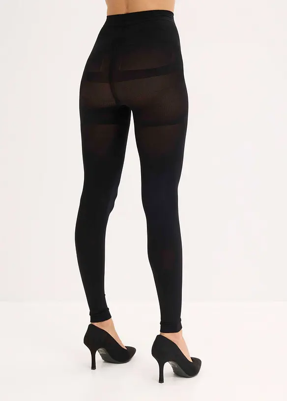 Leggings modellanti 80 DEN ultra-coprenti con push-up e contenimento addome, bordo vita confortevole, bonprix