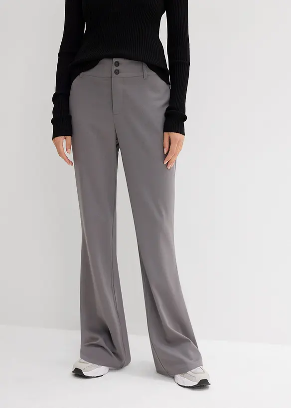 Pantaloni a zampa a vita alta, bonprix