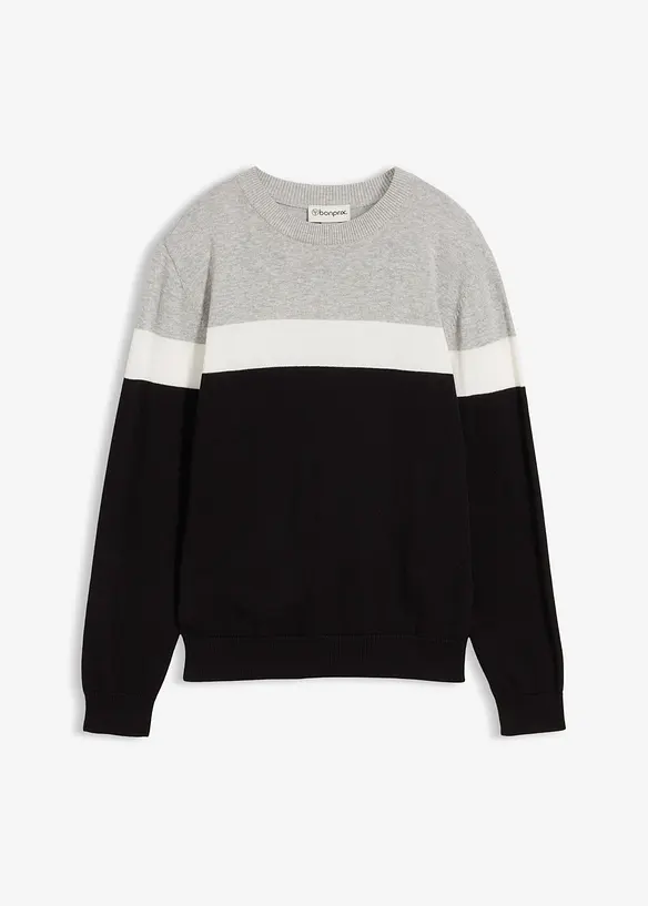 Maglione in filato fine di puro cotone, bonprix