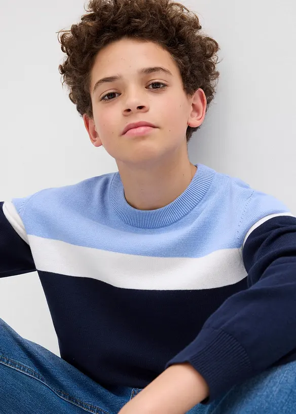 Maglione in filato fine di puro cotone, bonprix