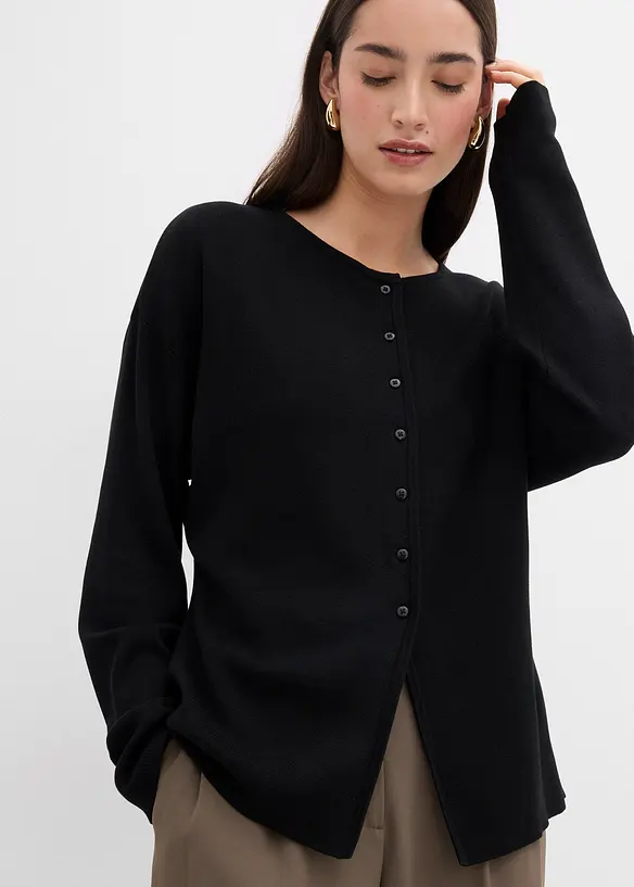 Cardigan sfiancato in misto viscosa, bonprix