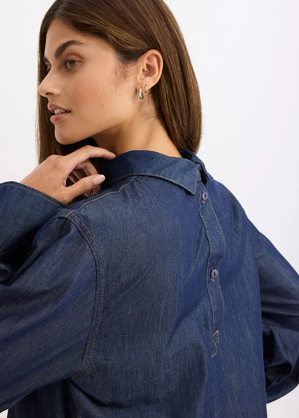 Camicia di jeans con polsini alti, bonprix