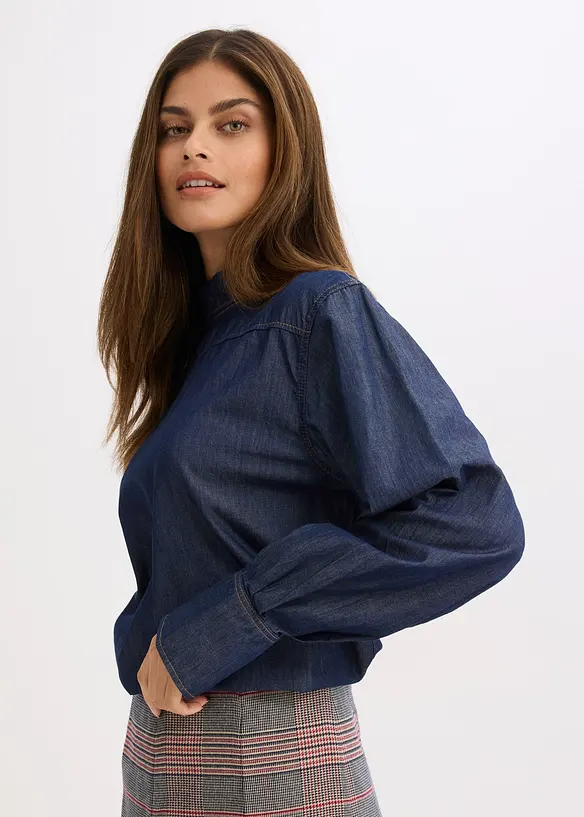 Camicia di jeans con polsini alti, bonprix