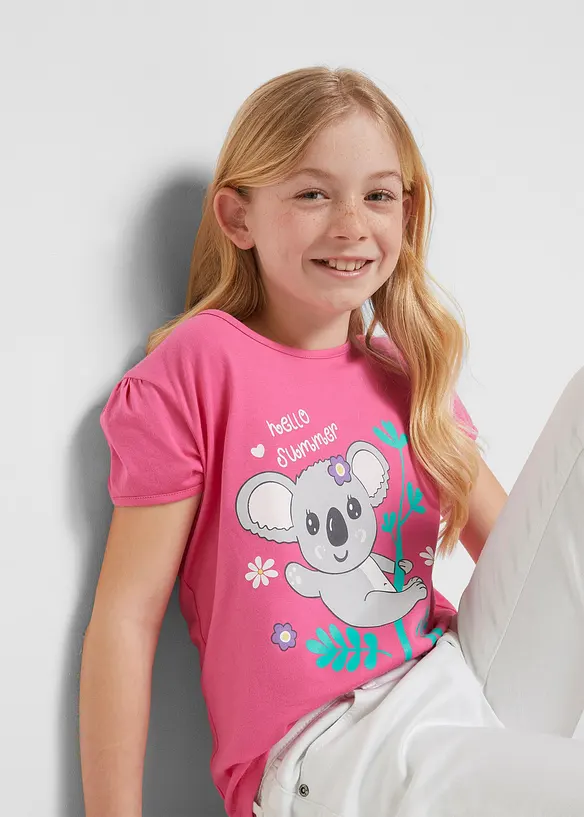 T-shirt in puro cotone biologico (pacco da 2), bonprix