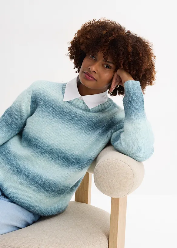 Maglione in morbido misto lana a filato grosso, bonprix