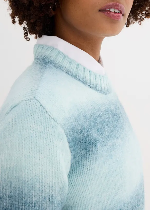 Maglione in morbido misto lana a filato grosso, bonprix