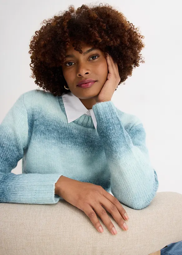Maglione in morbido misto lana a filato grosso, bonprix
