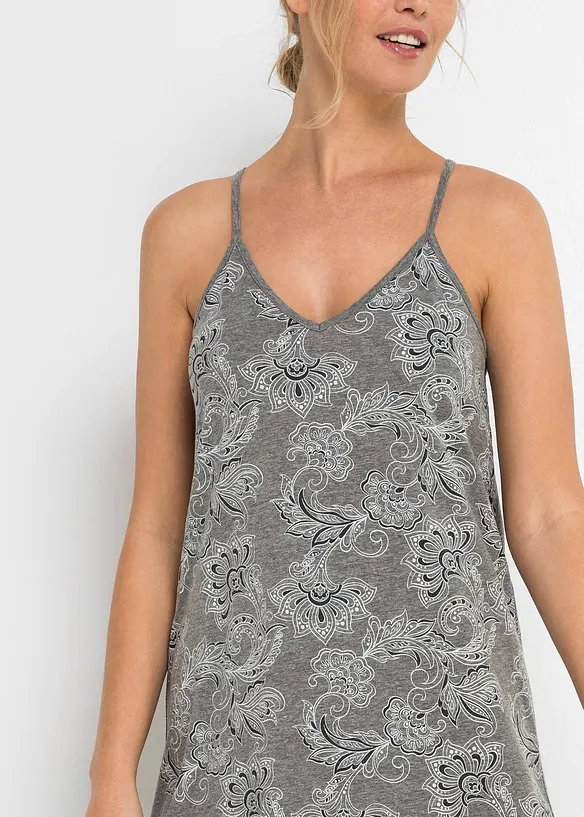 Camicia da notte con spalline sottili e dorso a vogatore, bonprix