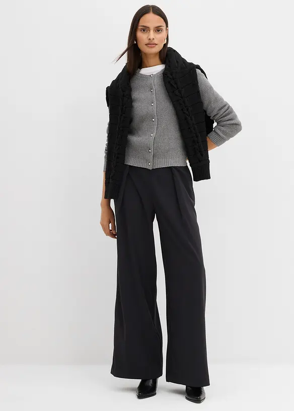 Pantaloni svasati con pinces, bonprix
