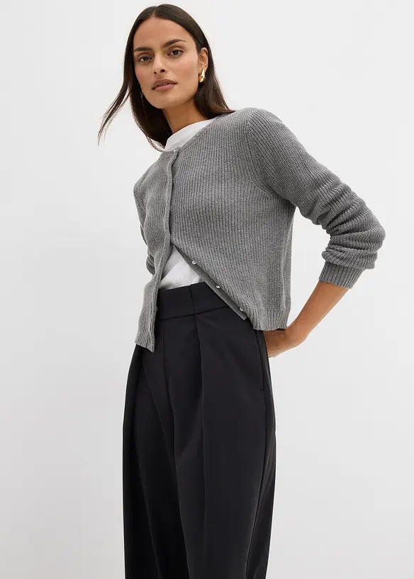 Pantaloni svasati con pinces, bonprix