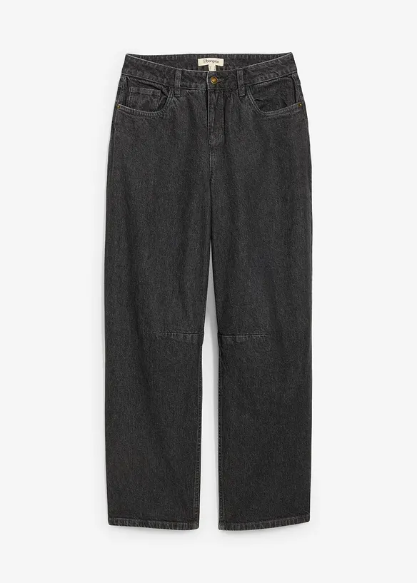 Jeans barrel, vita media, bonprix