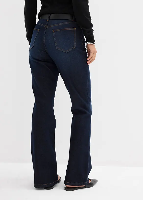 Jeans bootcut, vita media, bonprix
