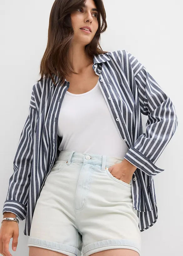 Shorts di jeans, vita alta, bonprix