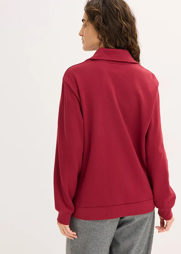 Felpa oversize con mezza zip, bonprix