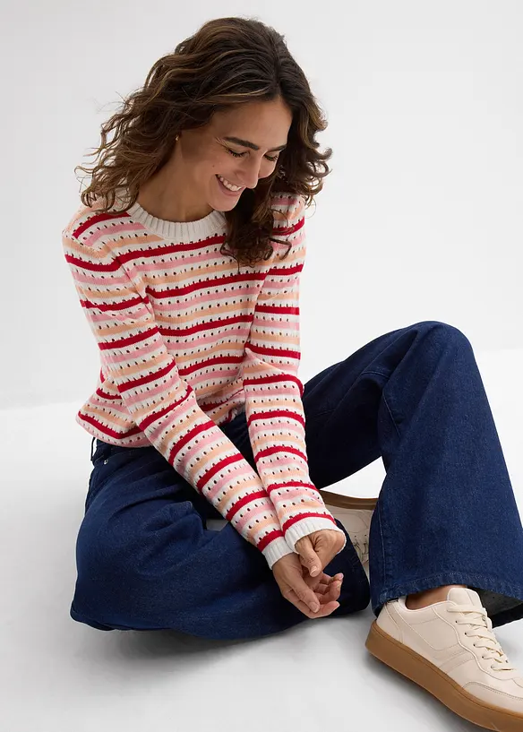 T-shirt in maglia a righe, bonprix