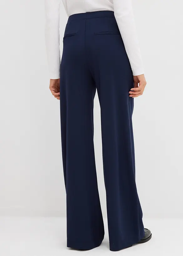 Pantaloni a palazzo in comodo punto di Roma, bonprix