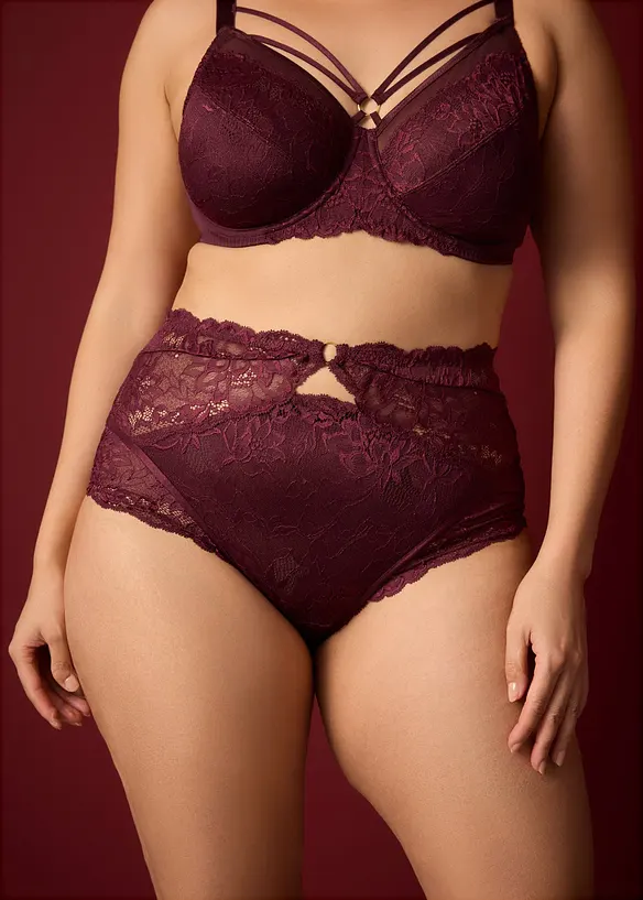 Panty a vita alta in pizzo delicato, bonprix