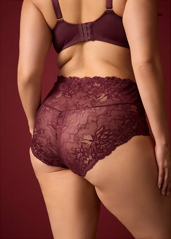 Panty a vita alta in pizzo delicato, bonprix