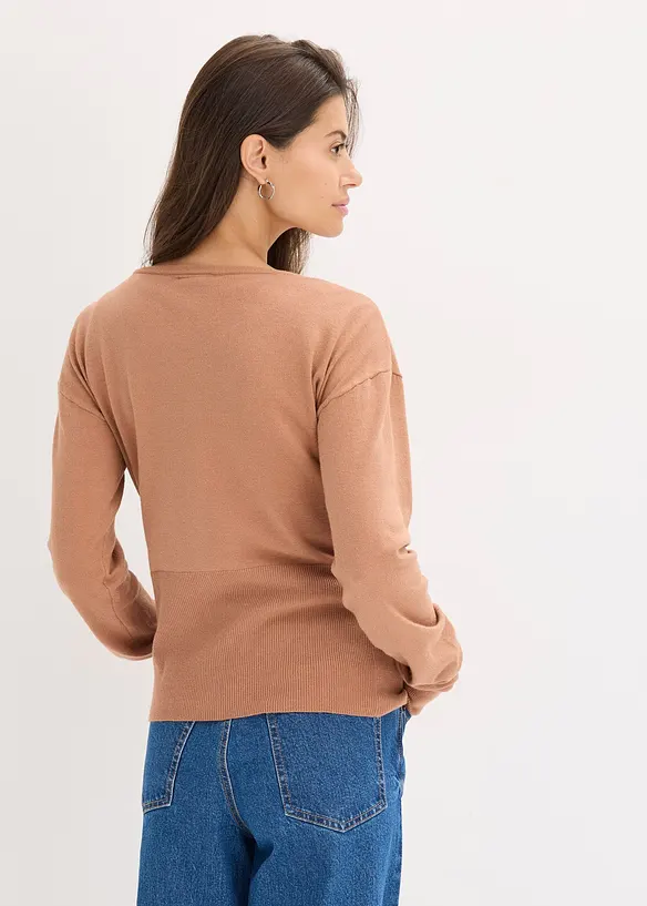 Cardigan in misto viscosa a maglia fine e fluente, bonprix