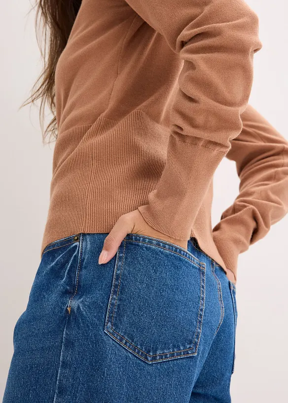 Cardigan in misto viscosa a maglia fine e fluente, bonprix