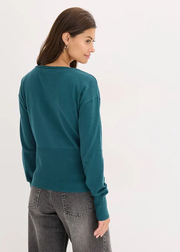 Cardigan in misto viscosa a maglia fine e fluente, bonprix