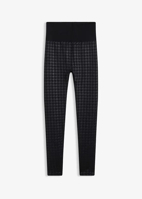 Leggings termici senza cuciture pied-de-poule con interno morbido, bonprix