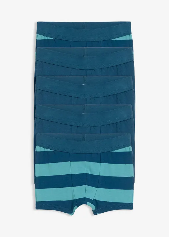 Boxer aderenti con cotone biologico morbido (pacco da 5), bonprix