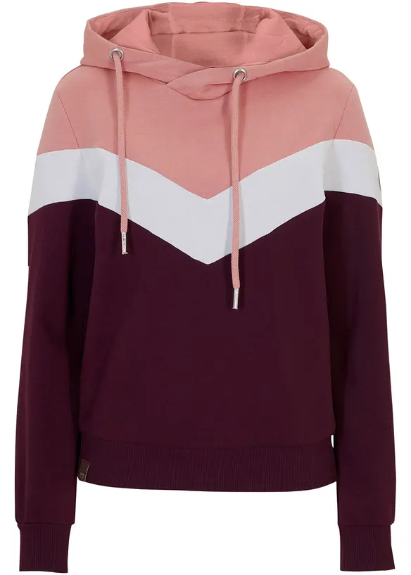 Felpa con cappuccio e collo grande, bonprix