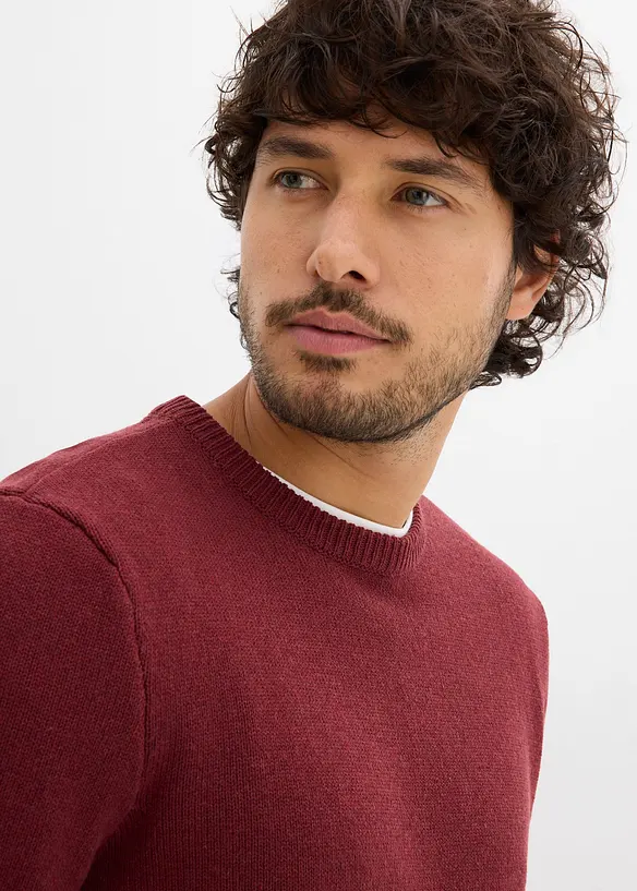 Maglione in filato fine con cotone riciclato, bonprix