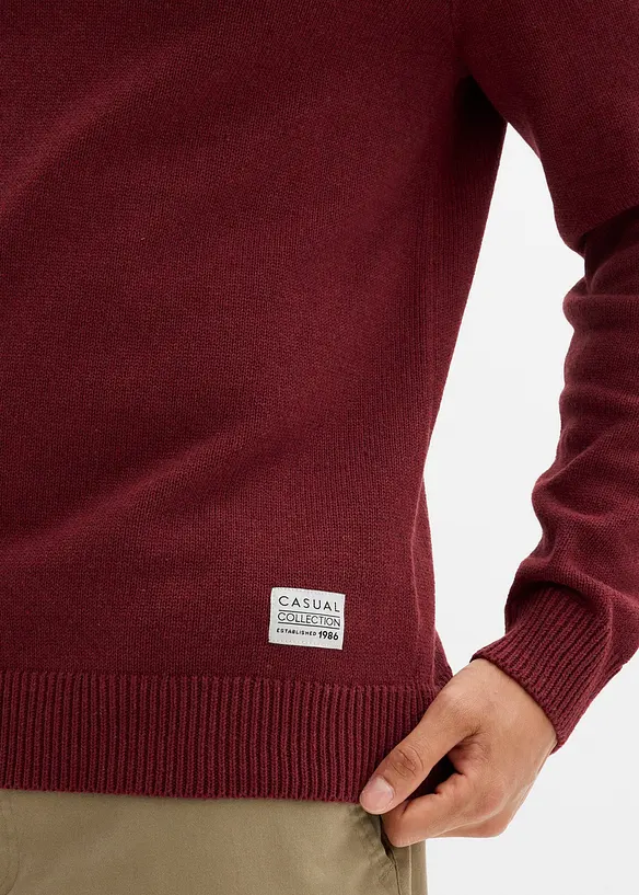 Maglione in filato fine con cotone riciclato, bonprix