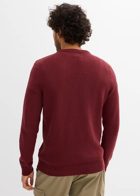 Maglione in filato fine con cotone riciclato, bonprix