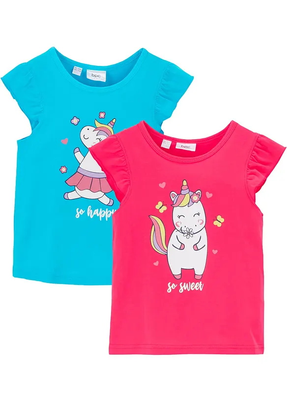 T-shirt in puro cotone biologico (pacco da 2), bonprix