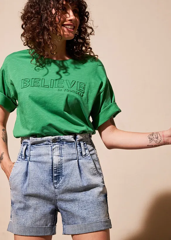 Shorts di jeans paper bag, bonprix