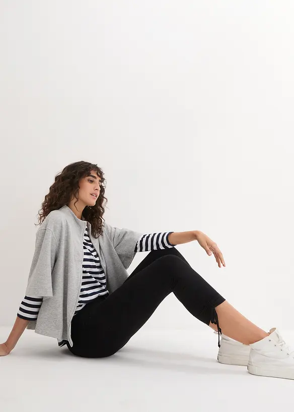 Leggings capri con arricciature (pacco da 2), bonprix