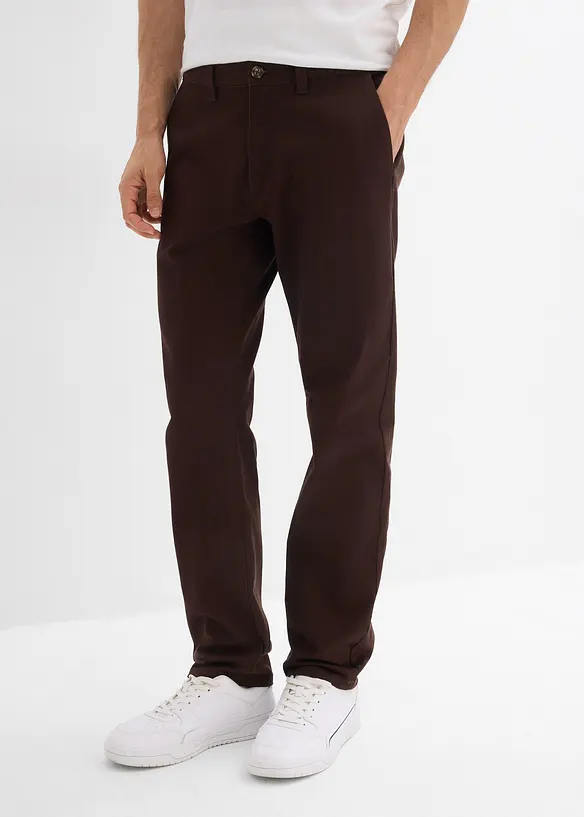 Pantaloni chino elasticizzati con cotone biologico relaxed fit, straight, bonprix